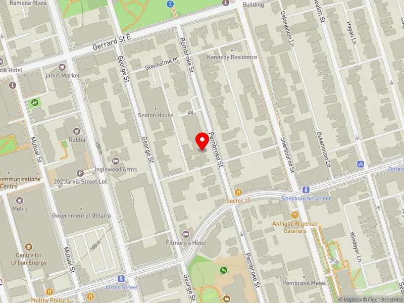 RentSafeTO apartment evaluation map view of 78 PEMBROKE ST in Toronto Centre, Toronto