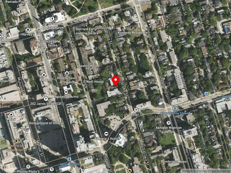 RentSafeTO apartment evaluation satellite view of 78 PEMBROKE ST in Toronto Centre, Toronto