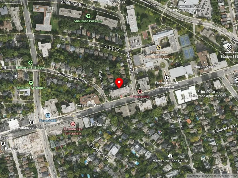 RentSafeTO apartment evaluation satellite view of 780 EGLINTON AVE W in Eglinton-Lawrence, Toronto
