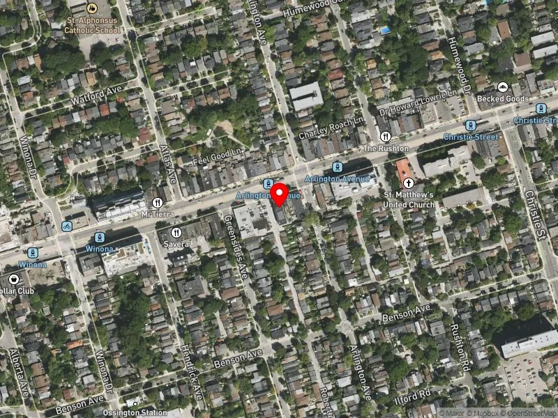 RentSafeTO apartment evaluation satellite view of 781 ST CLAIR AVE W in Toronto-St. Paul's, Toronto
