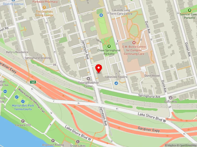 RentSafeTO apartment evaluation map view of 79 JAMESON AVE in Parkdale-High Park, Toronto