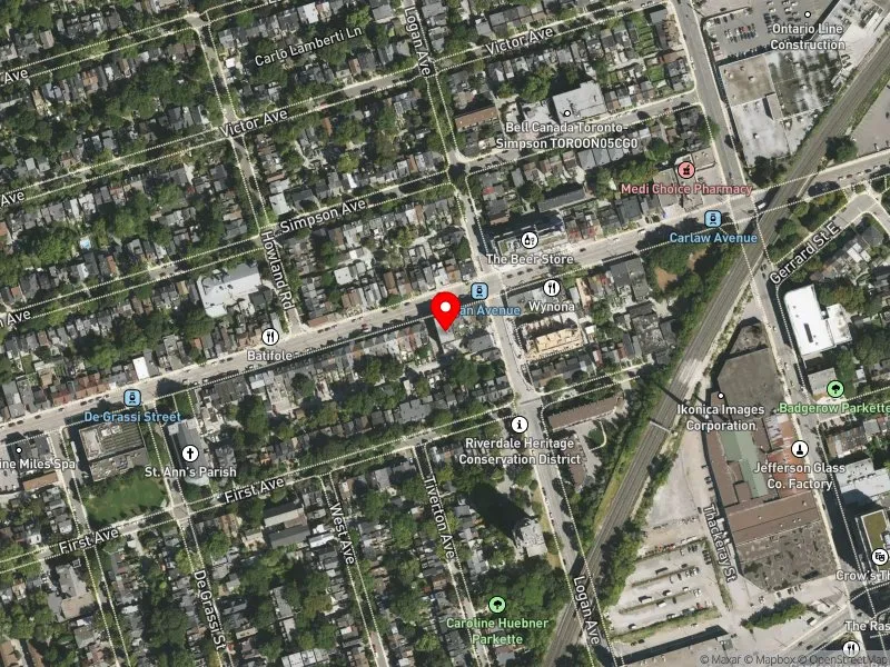 RentSafeTO apartment evaluation satellite view of 793 GERRARD ST E in Toronto-Danforth, Toronto