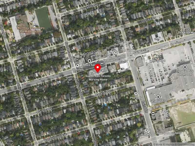 RentSafeTO apartment evaluation satellite view of 795 EGLINTON AVE E in Don Valley West, Toronto