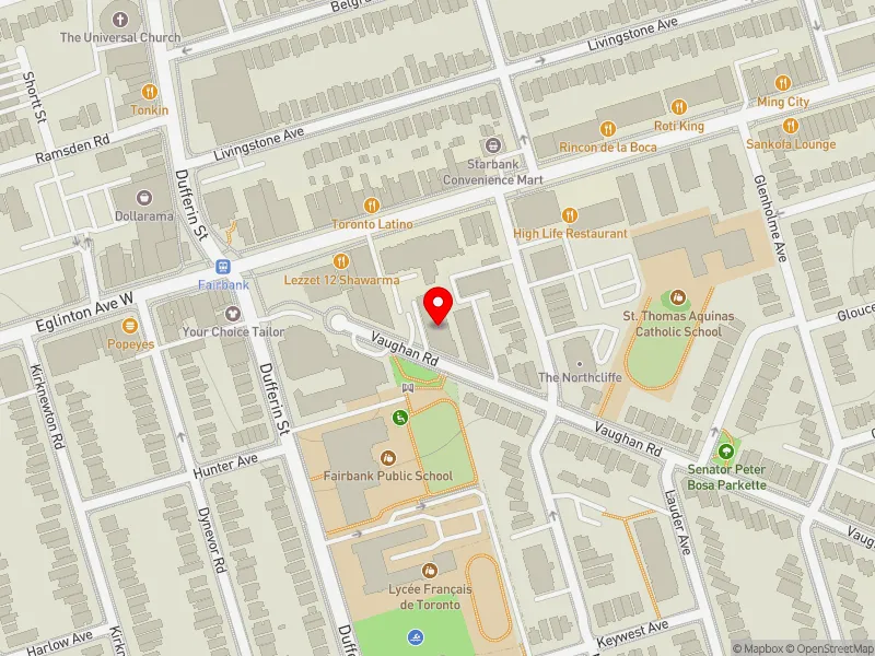 RentSafeTO apartment evaluation map view of 795 VAUGHAN RD in Toronto-St. Paul's, Toronto