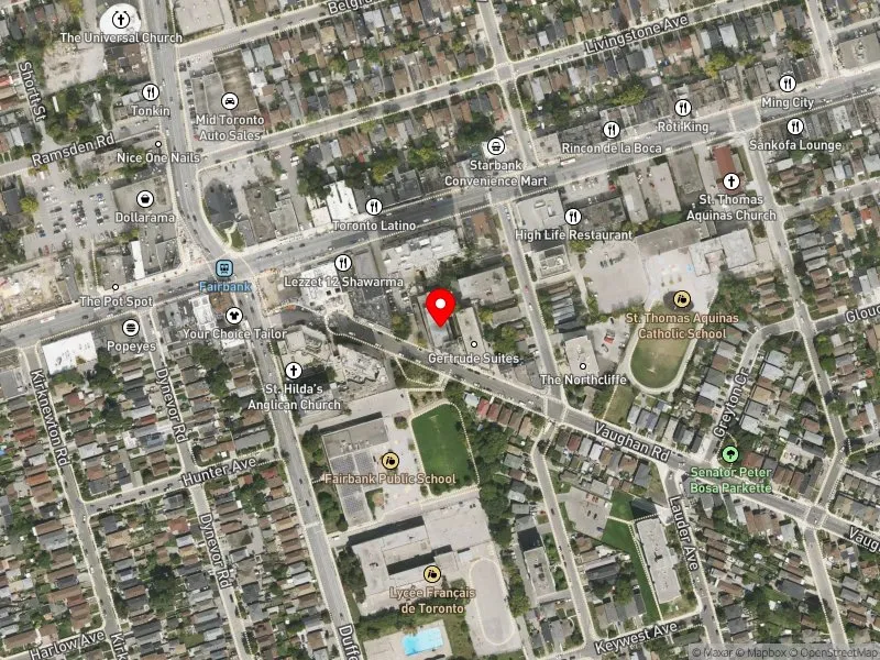 RentSafeTO apartment evaluation satellite view of 795 VAUGHAN RD in Toronto-St. Paul's, Toronto