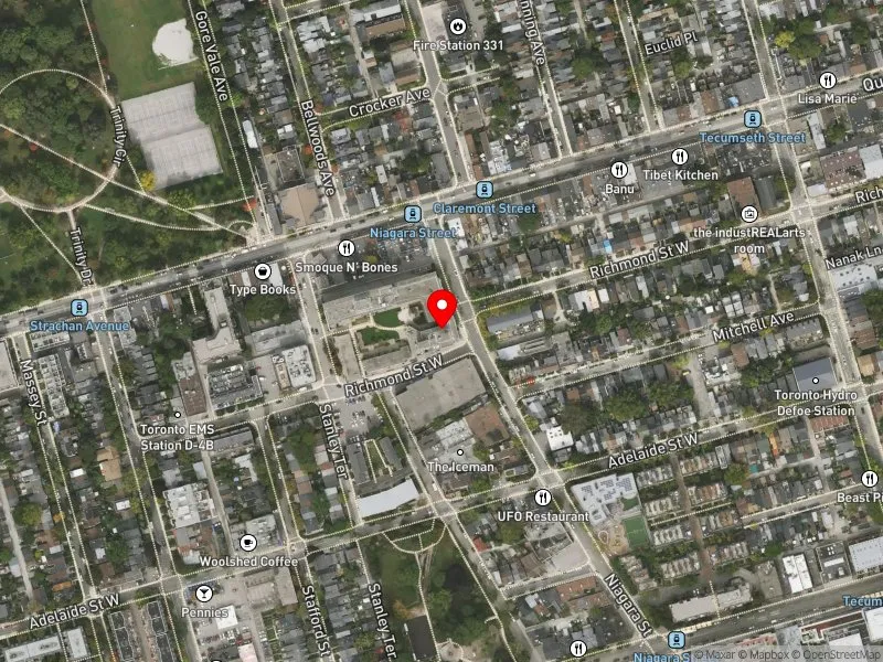 RentSafeTO apartment evaluation satellite view of 798 RICHMOND ST W in Spadina-Fort York, Toronto