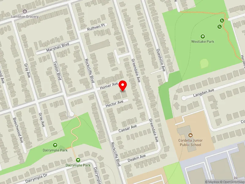 RentSafeTO apartment evaluation map view of 8 HECTOR AVE in York South-Weston, Toronto