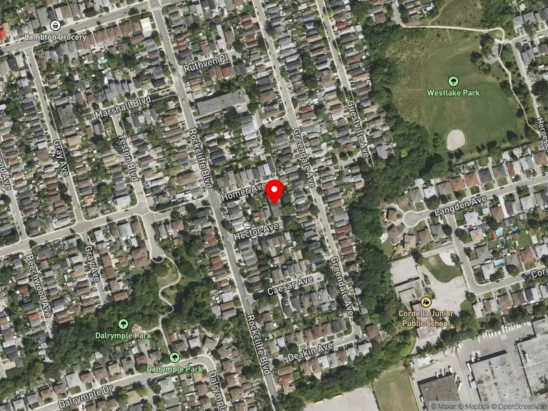 RentSafeTO apartment evaluation satellite view of 8 HECTOR AVE in York South-Weston, Toronto