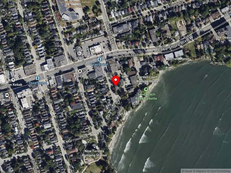RentSafeTO apartment evaluation satellite view of 8 LAKE SHORE DR in Etobicoke-Lakeshore, Toronto