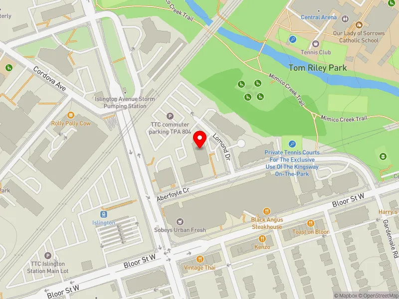 RentSafeTO apartment evaluation map view of 8 LOMOND DR in Etobicoke-Lakeshore, Toronto