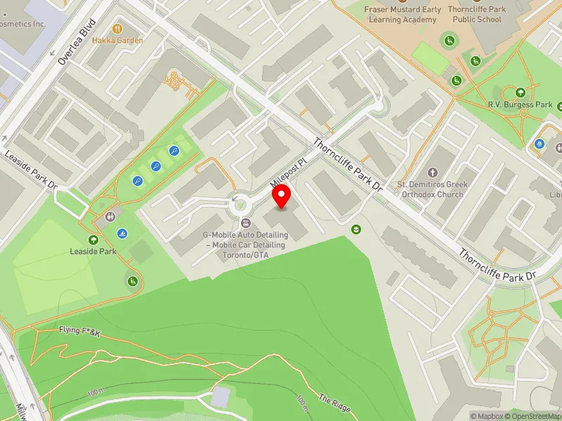 RentSafeTO apartment evaluation map view of 8 MILEPOST PL in Don Valley West, Toronto