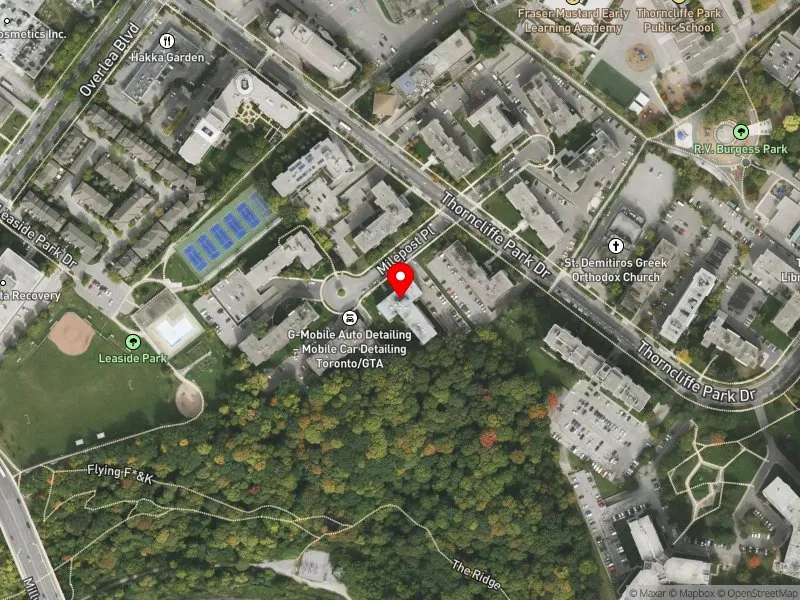 RentSafeTO apartment evaluation satellite view of 8 MILEPOST PL in Don Valley West, Toronto