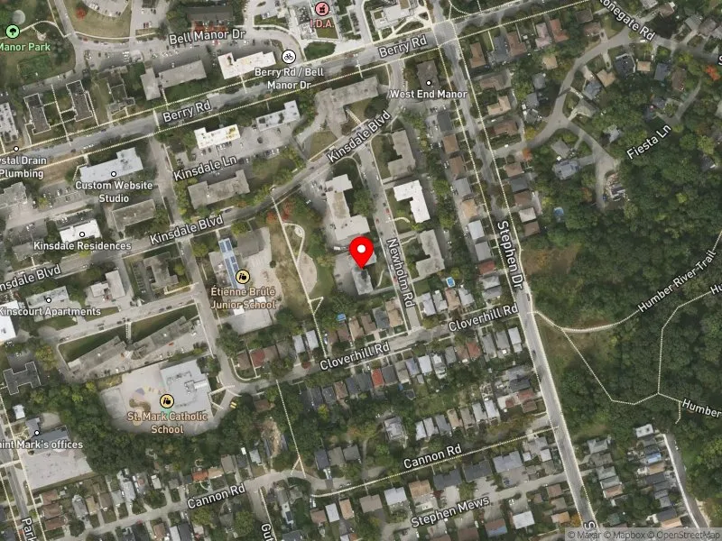 RentSafeTO apartment evaluation satellite view of 8 NEWHOLM RD in Etobicoke-Lakeshore, Toronto