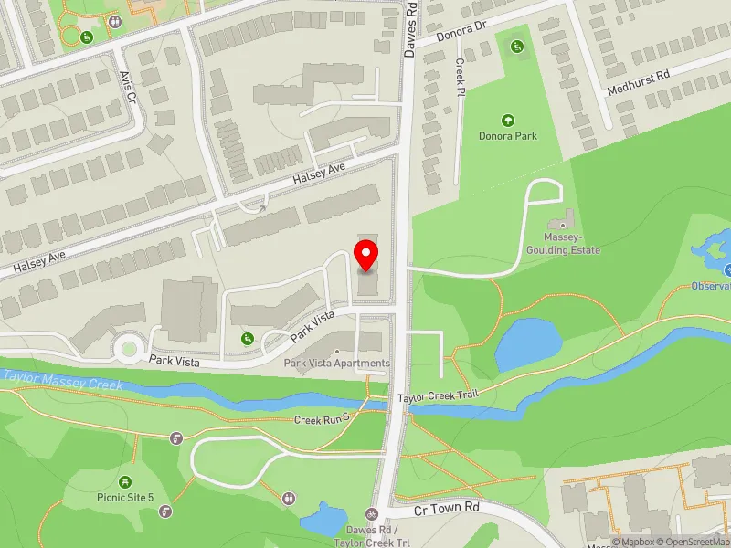 RentSafeTO apartment evaluation map view of 8 PARK VISTA in Beaches-East York, Toronto
