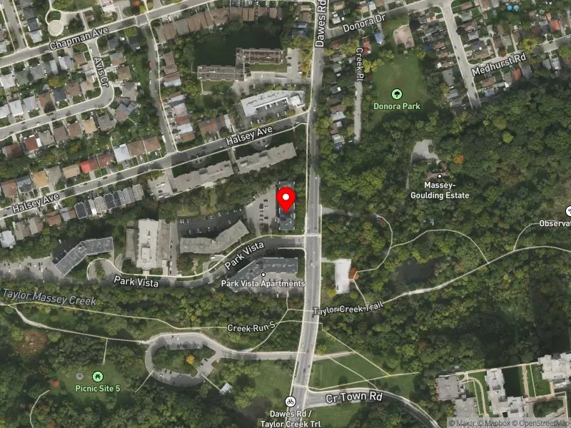 RentSafeTO apartment evaluation satellite view of 8 PARK VISTA in Beaches-East York, Toronto