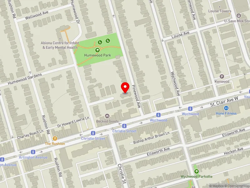RentSafeTO apartment evaluation map view of 8 PINEWOOD AVE in Toronto-St. Paul's, Toronto