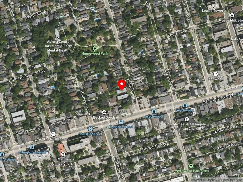 RentSafeTO apartment evaluation satellite view of 8 PINEWOOD AVE in Toronto-St. Paul's, Toronto