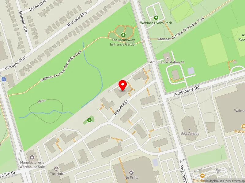 RentSafeTO apartment evaluation map view of 8 RANNOCK ST in Scarborough Centre, Toronto