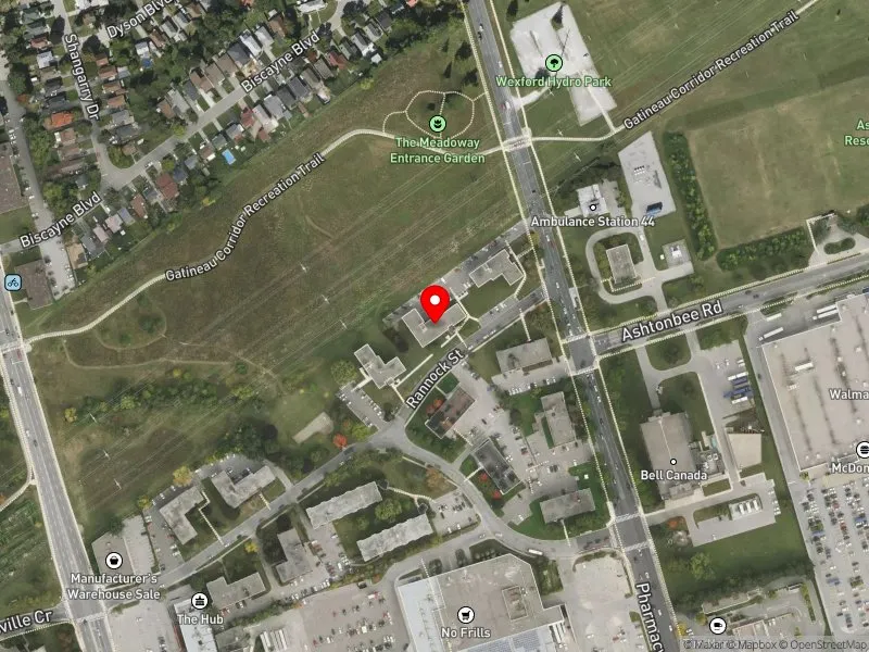 RentSafeTO apartment evaluation satellite view of 8 RANNOCK ST in Scarborough Centre, Toronto