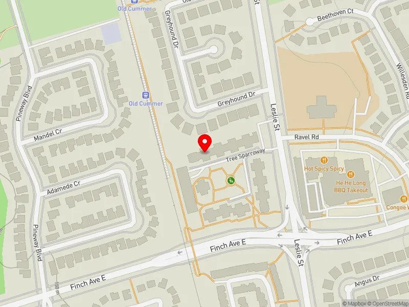 RentSafeTO apartment evaluation map view of 8 TREE SPARROWAY in Don Valley North, Toronto
