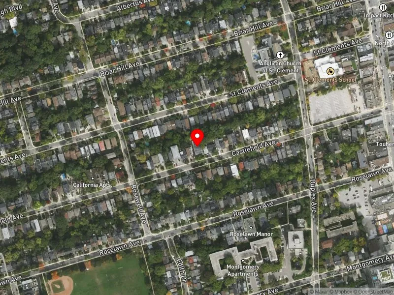 RentSafeTO apartment evaluation satellite view of 80 CASTLEFIELD AVE in Eglinton-Lawrence, Toronto