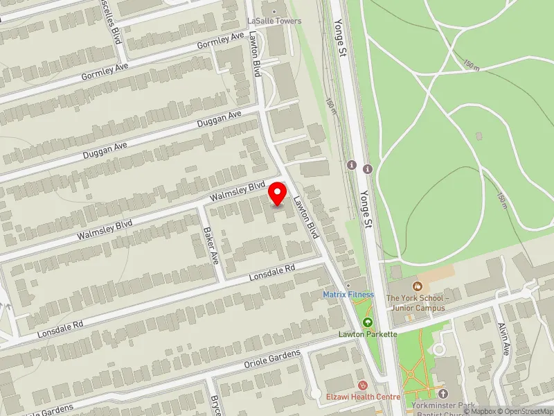 RentSafeTO apartment evaluation map view of 80 LAWTON BLVD in Toronto-St. Paul's, Toronto