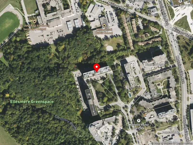 RentSafeTO apartment evaluation satellite view of 80 MORNELLE CRT in Scarborough-Guildwood, Toronto