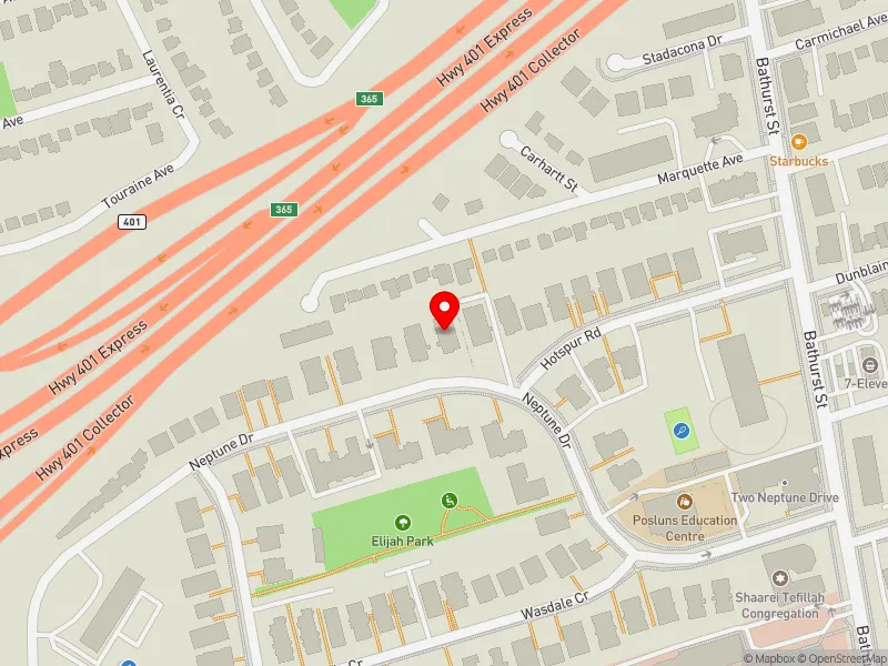 RentSafeTO apartment evaluation map view of 80 NEPTUNE DR in Eglinton-Lawrence, Toronto