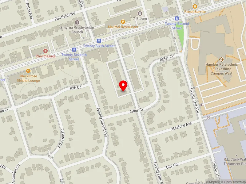 RentSafeTO apartment evaluation map view of 80 TWENTY FIFTH ST in Etobicoke-Lakeshore, Toronto
