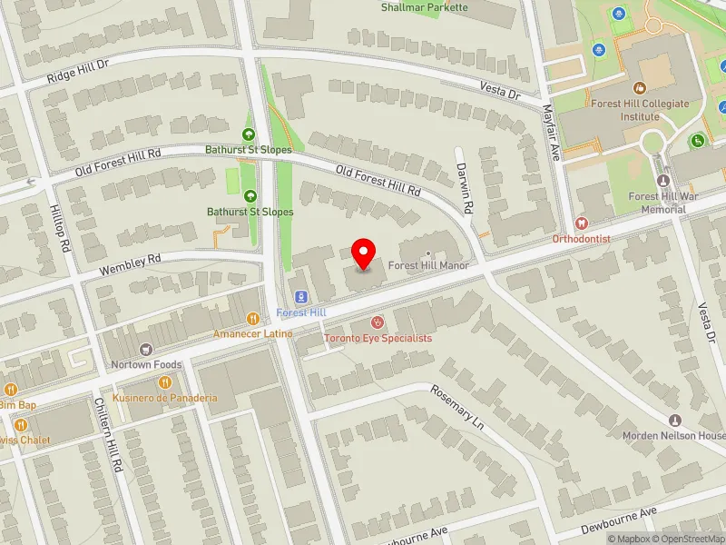 RentSafeTO apartment evaluation map view of 800 EGLINTON AVE W in Eglinton-Lawrence, Toronto