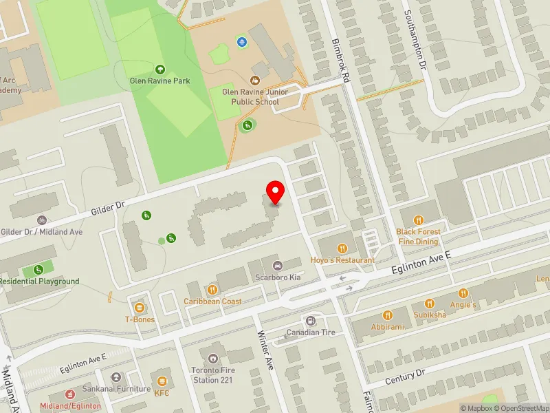 RentSafeTO apartment evaluation map view of 81 GILDER DR in Scarborough Centre, Toronto