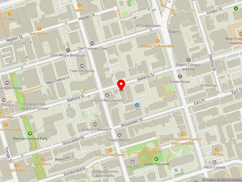 RentSafeTO apartment evaluation map view of 81 ISABELLA ST in Toronto Centre, Toronto