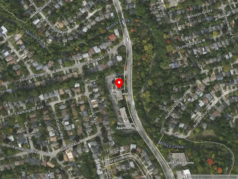 RentSafeTO apartment evaluation satellite view of 810 ROYAL YORK RD in Etobicoke-Lakeshore, Toronto