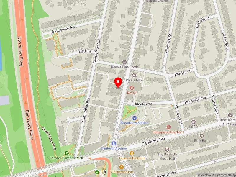 RentSafeTO apartment evaluation map view of 812 BROADVIEW AVE in Toronto-Danforth, Toronto