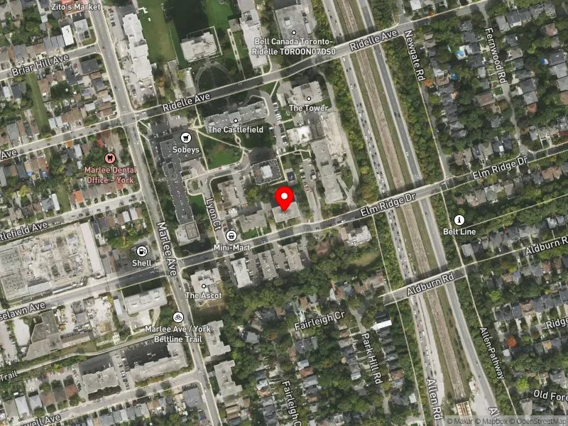RentSafeTO apartment evaluation satellite view of 822 ROSELAWN AVE in Eglinton-Lawrence, Toronto