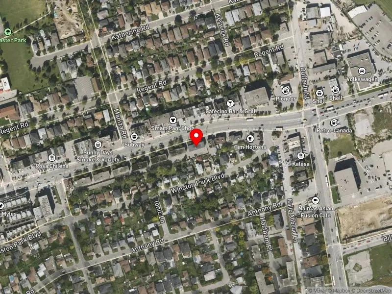 RentSafeTO apartment evaluation satellite view of 823 WILSON AVE in York Centre, Toronto