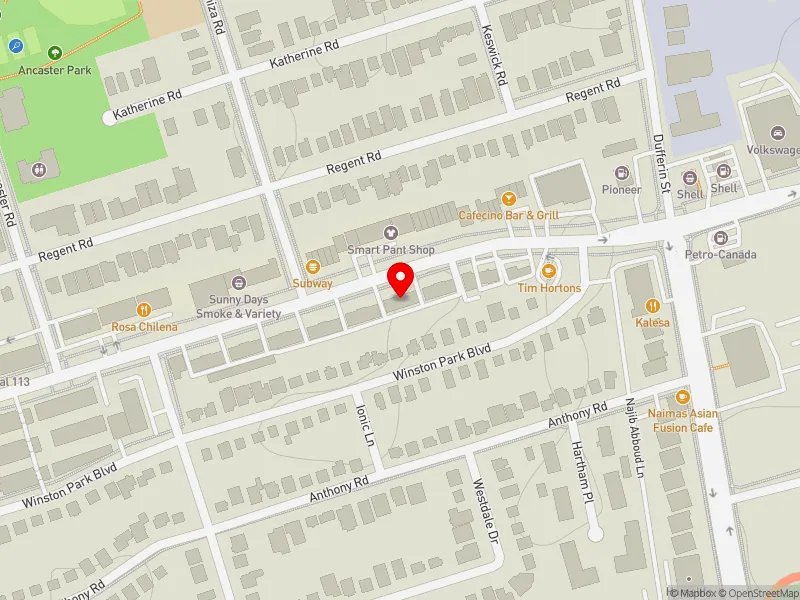 RentSafeTO apartment evaluation map view of 825 WILSON AVE in York Centre, Toronto