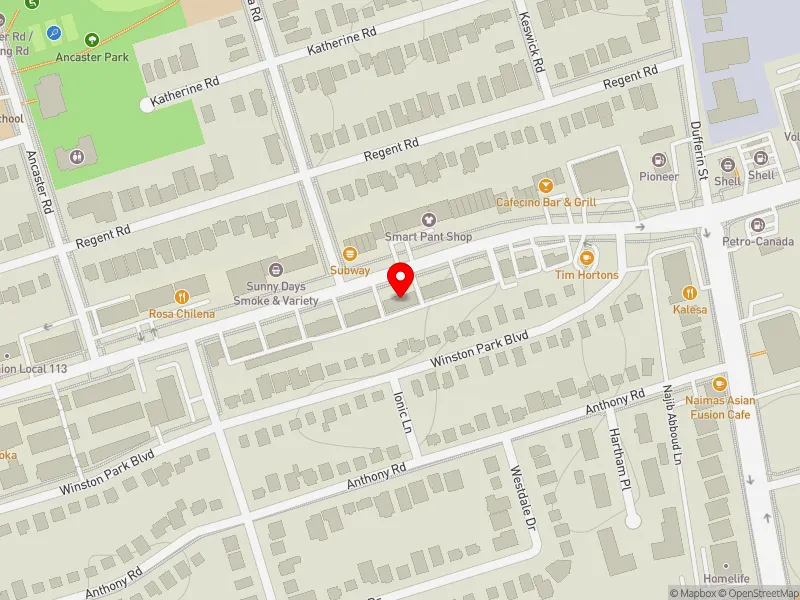 RentSafeTO apartment evaluation map view of 827 WILSON AVE in York Centre, Toronto