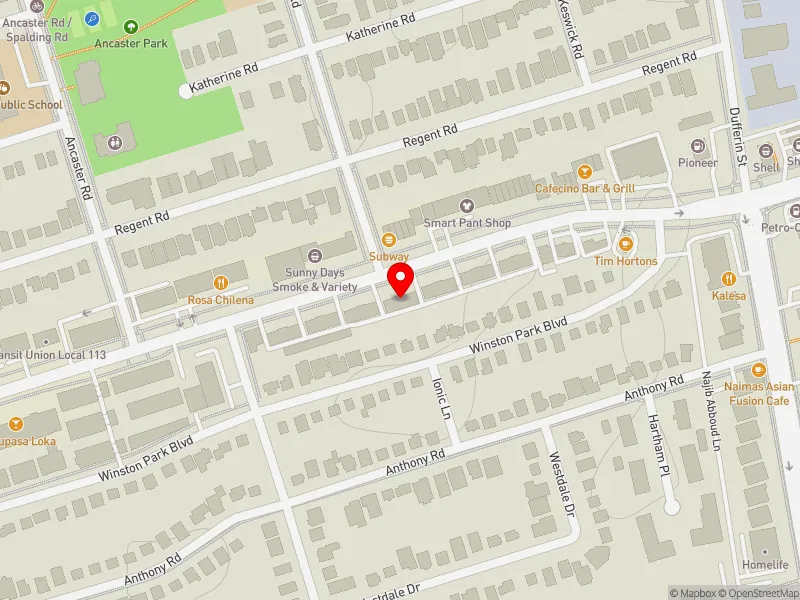 RentSafeTO apartment evaluation map view of 829 WILSON AVE in York Centre, Toronto