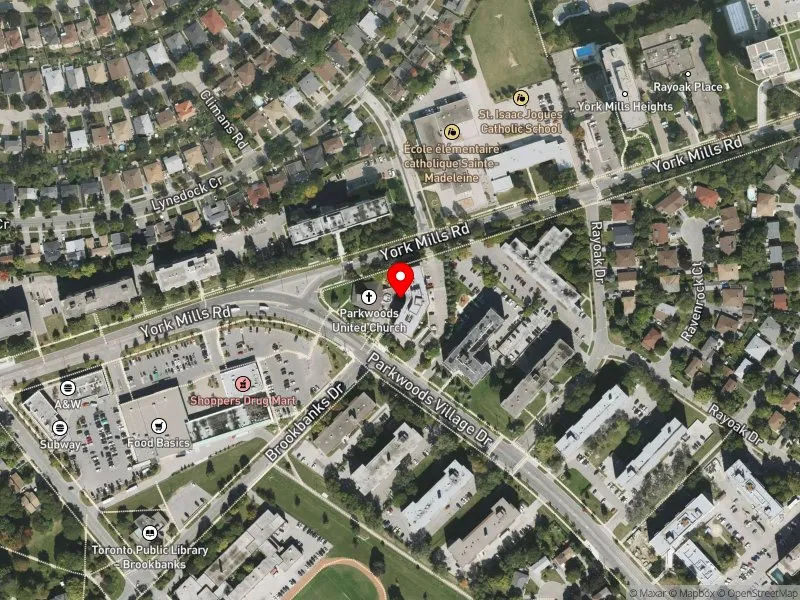 RentSafeTO apartment evaluation satellite view of 83 PARKWOODS VILLAGE DR in Don Valley East, Toronto