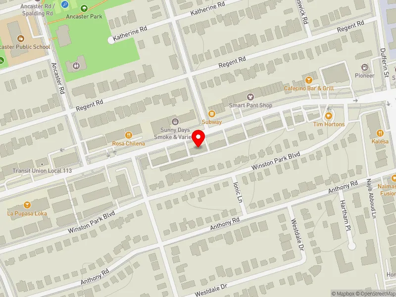 RentSafeTO apartment evaluation map view of 831 WILSON AVE in York Centre, Toronto