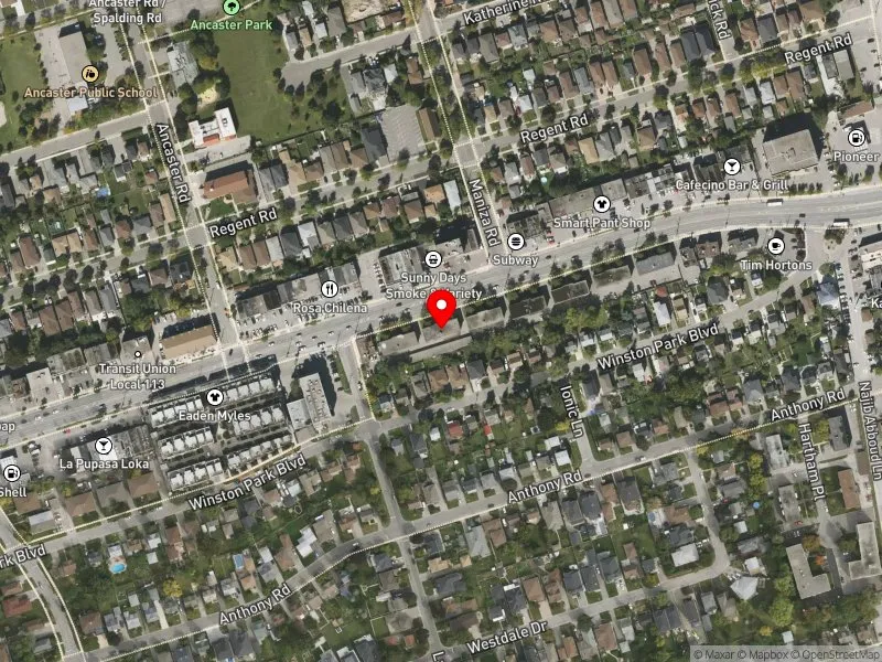 RentSafeTO apartment evaluation satellite view of 833 WILSON AVE in York Centre, Toronto