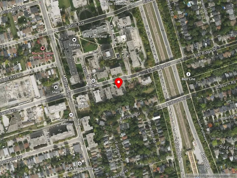 RentSafeTO apartment evaluation satellite view of 835 ROSELAWN AVE in Eglinton-Lawrence, Toronto