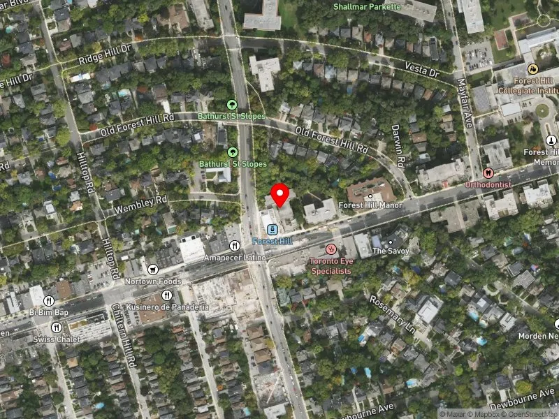RentSafeTO apartment evaluation satellite view of 840 EGLINTON AVE W in Eglinton-Lawrence, Toronto