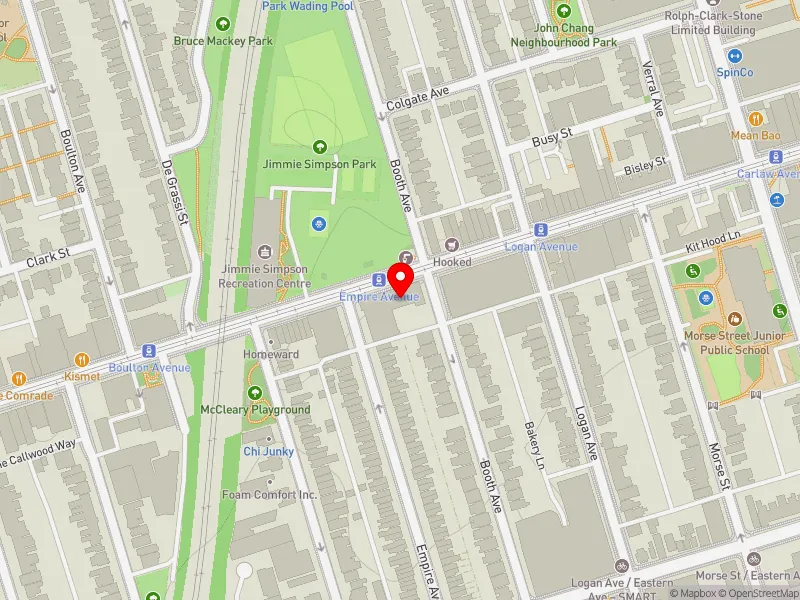 RentSafeTO apartment evaluation map view of 841 QUEEN ST E in Toronto-Danforth, Toronto