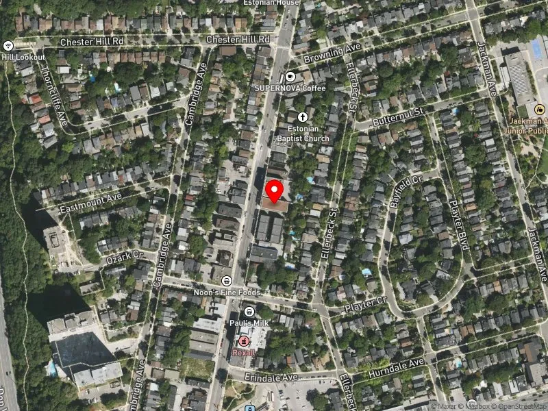 RentSafeTO apartment evaluation satellite view of 849 BROADVIEW AVE in Toronto-Danforth, Toronto