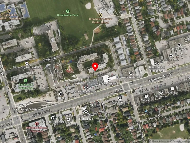 RentSafeTO apartment evaluation satellite view of 85 GILDER DR in Scarborough Centre, Toronto