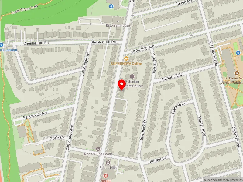 RentSafeTO apartment evaluation map view of 869 BROADVIEW AVE in Toronto-Danforth, Toronto