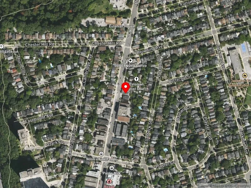 RentSafeTO apartment evaluation satellite view of 869 BROADVIEW AVE in Toronto-Danforth, Toronto