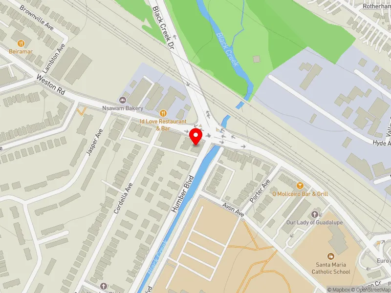 RentSafeTO apartment evaluation map view of 870 WESTON RD in York South-Weston, Toronto